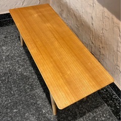 ニトリ　木製テーブル　CTセーブル2 天然木風テーブルの画像