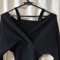 GRL キャミニットミニワンピ　Mサイズ　ブラックの画像