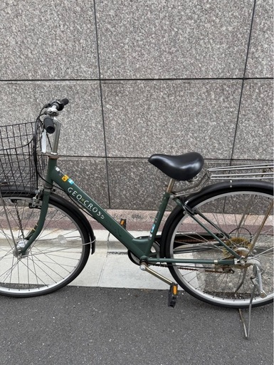 GEO CROSSママチャリ 27インチ　カゴ付き自転車