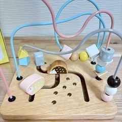 ミルキートイ milky toy アニマルマーチ ルーピング 指遊び ビース 木のおもちゃ 知育玩具の画像