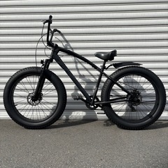 【20万で購入】ファットバイク 黒 特大26インチ 激レアBMXタイプ 変速搭載　極太タイヤ ビーチクルーザー HIPHOP アメ村 堀江 マウンテンバイク ピストバイク【早い者勝ち】の画像