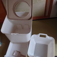 【猫未使用】猫トイレ アイリスオーヤマ「お部屋のにおいクリア消臭 猫用システムトイレ」の画像