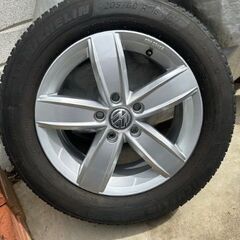 Volkswagen純正アルミホイール＆ミシュランスタットレスタイヤセットの画像