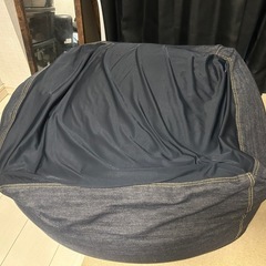 【無印】体にフィットするソファ 綿デニム　ネイビーセット（追加クッション付き）の画像