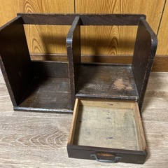 本棚　アンティーク　引き出しの画像