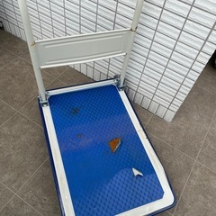 アイリスプラザ 台車 折りたたみ ブルー 耐荷重 150㎏ コンパクト 軽量 静音 キャスター付き スッキリ収納 スチール製 PH1504の画像