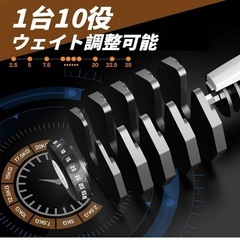 可変式ダンベル ATIVAFIT 25kg ×2個　50キロ 可変式ダンベル 一台多役 多段階重量変更 滑り止め 安全設計 アジャスタブルダンベル 静音 の画像