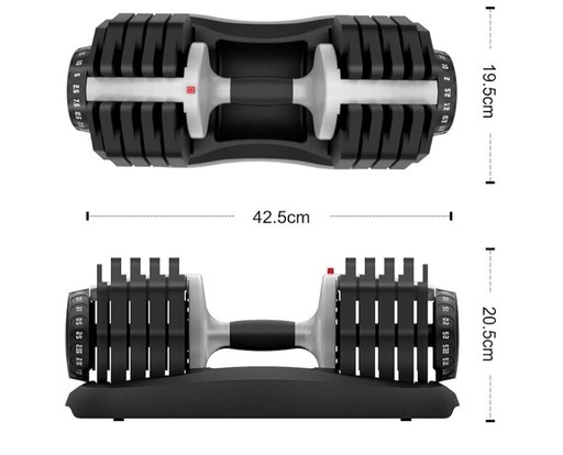 可変式ダンベル ATIVAFIT 25kg ×2個　50キロ 可変式ダンベル 一台多役 多段階重量変更 滑り止め 安全設計 アジャスタ