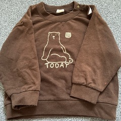 くまのトレーナー90サイズ2枚セットの画像