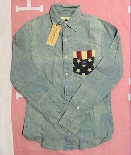 ラルフローレン デニムアンドサプライ 国旗柄 ポ ケット デニムシャツ