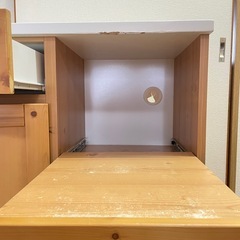 カントリー調　　ナチュラル オーク木目 食器棚 収納棚の画像
