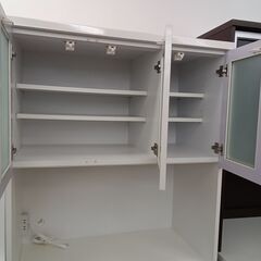 ★ジモティ割あり★ 入江木工 食器棚 ブラウン H183×D47×W90 クリーニング済み TK6517TKKAGU の画像