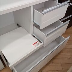 ★ジモティ割あり★ 入江木工 食器棚 ブラウン H183×D47×W90 クリーニング済み TK6517TKKAGU の画像