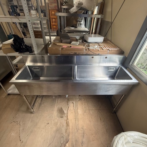 2槽シンク　w1500×d450×h800