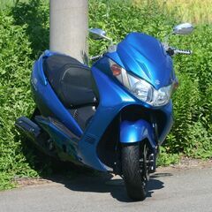 埼玉発I10】自賠責保険付SUZUKIスカイウェイブ250SS キャンディナポレオンブルーの画像