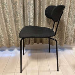 デザイナー　チェア　グレー×ブラックの画像