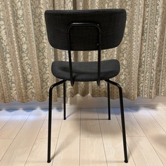デザイナー　チェア　グレー×ブラックの画像