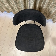 デザイナー　チェア　グレー×ブラックの画像