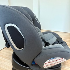 アイリスプラザ 360°回転式 アーム付き ISOFIX固定 チャイルドシート 新生児から11歳頃まで 成長に合わせて使える 長く使える R129適合 大型ヘッドレスト12段階調整 ライトグレーの画像