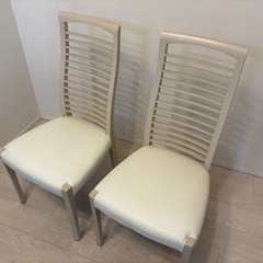 ホワイト木目調　ダイニングテーブルセットの画像