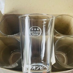 レトロなオリオンビールグラス6個の画像