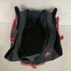 【ジモティ限定特価】 トートバッグ 大容量 黒 赤 マチあり A0396の画像