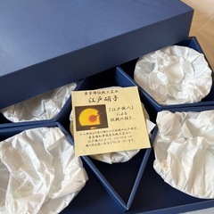 江戸切子 波紋模様 ガラスボウル　5個セットの画像