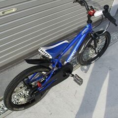 E499　★　8000円★整備済み 中古子供自転車 D-BIKE　ブルー【18インチ 】 の画像
