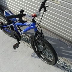 E499　★　8000円★整備済み 中古子供自転車 D-BIKE　ブルー【18インチ 】 の画像