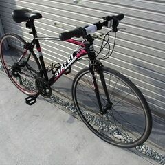E500　★　12800円★整備済み スポーツ中古自転車 ブラック　２×7段　48ｃｍ【クロスバイク】の画像