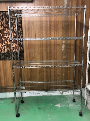 UNI ファッション SELF スチールラック キャスター付き 幅122×奥行45.5