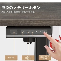 Sunon 昇降式デスク（幅120cmX奥行60cm） 組み立て簡単（12分で完了） 一枚板 電動昇降デスク メモリー機能付き スタンディングデスク 上下昇降デスク 人間工学 高さ調整デスク パソコンデスクの画像