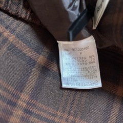 着丈89㎝くらいのロングスカート　茶色チェックの画像
