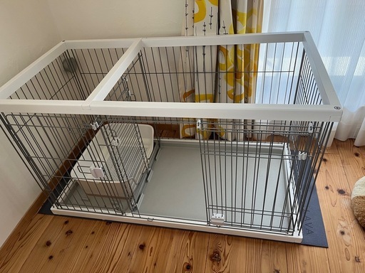 ペティオ (Petio) トイレのしつけが出来る ドッグルームサークル ホワイト レギュラー