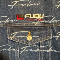 FUBU ロゴ入りデニムジャケット XLの画像