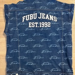 FUBU ロゴ入りデニムジャケット XLの画像