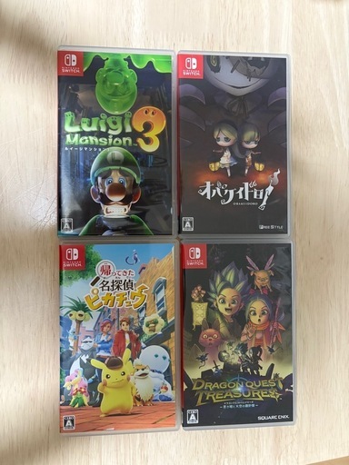 Switchソフト4本セット　【ルイージマンション3】他