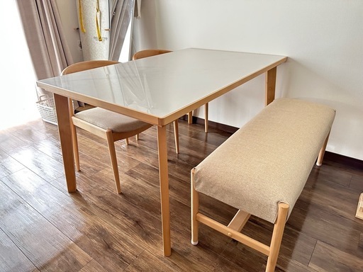 ⏰【超美品‼️】総額13万♪ニトリ135cm幅4人掛けダイニングテーブルセット