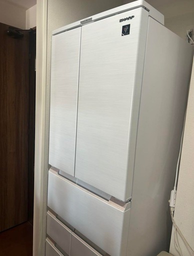 美品】SHARP 大型冷蔵庫 2034年まで長期保証書付き 使用年数1年