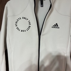 adidas ホワイト ジャージ ジャケットの画像