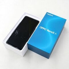 動作品 OPPO Reno3 A 128GB A002OP ブラック 6.44インチ有機EL 4眼カメラ ネットワーク利用制限○ Y!mobile版 元箱など付属 札幌市 清田区 平岡の画像