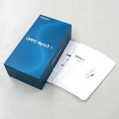 動作品 OPPO Reno3 A 128GB A002OP ブラック 6.44インチ有機EL 4眼カメラ ネットワーク利用制限○ Y!mobile版 元箱など付属 札幌市 清田区 平岡の画像
