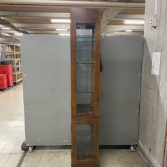【直接引取限定】domani ドマーニ カリモク最高峰 Morganton モーガントンシリーズ ガラス キュリオケース 飾り棚 照明付 の画像