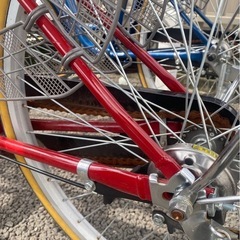 自転車 赤の画像