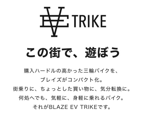 ◎【先行予約！限定2台】商品説明必読　総支払額220,000円！早い者勝ち ブレイズ EVトライク 新車未登録車 日本最安値！！