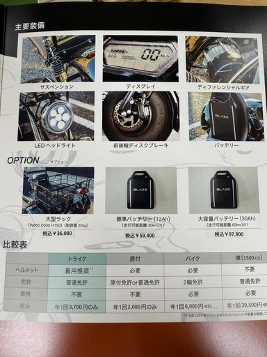 ◎【先行予約！限定2台】商品説明必読　総支払額220,000円！早い者勝ち ブレイズ EVトライク 新車未登録車 日本最安値！！