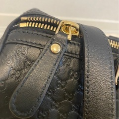 グッチ 【GUCCI】 マイクログッチッシマ レザー ボストンバッグ ブラック GGカーフスキン 2WAYショルダーバッグ ハンドバッグの画像