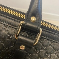 グッチ 【GUCCI】 マイクログッチッシマ レザー ボストンバッグ ブラック GGカーフスキン 2WAYショルダーバッグ ハンドバッグの画像