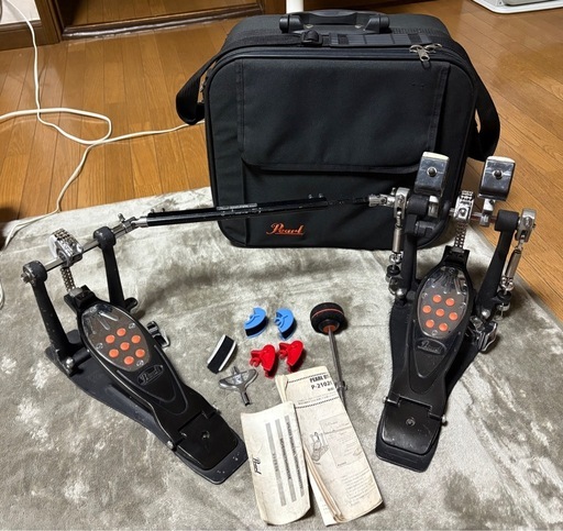 Pearlエリミネーター2ブラックツインペダルセット