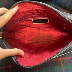 GUCCI グッチ オールドグッチ ヴィンテージ シェリーライン GG ロゴ 金具 キャンバス レザー ショルダーバッグ ブラックの画像